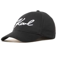 Czapki damskie - Karl Lagerfeld Czapka z daszkiem 205W3405 Black 999 - miniaturka - grafika 1