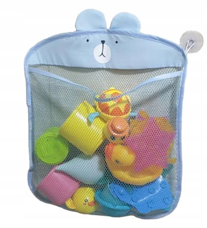 POJEMNIK ORGANIZER DO ŁAZIENKI NA ZABAWKI Z SIATKI DO WANNY POD PRYSZNIC