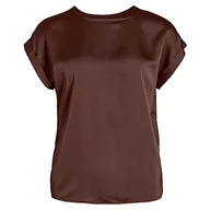 Koszulki i topy damskie - Vila Satynowy top z różnych rozmiarów S/S - NOOS, Shaved Chocolate, 34 - miniaturka - grafika 1