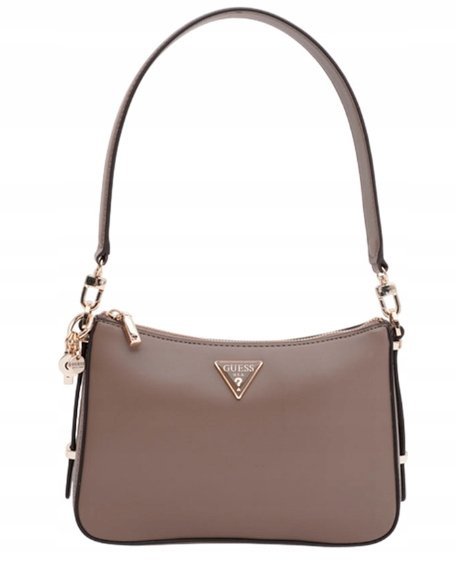 GUESS TOREBKA DAMSKA BEŻOWA MAŁA NA ZAMEK Z LOGO GNA