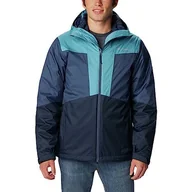 Płaszcze męskie - Columbia Męski Wallowa Park Interchange 3 w 1 płaszcz zimowy, Collegiate Navy, Shasta, Dark Mountain, XL - miniaturka - grafika 1