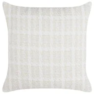 Poszewki na poduszki - BELIANI Poduszka dekoracyjna beżowa 45 x 45 cm pleciona poszewka w kratę - miniaturka - grafika 1