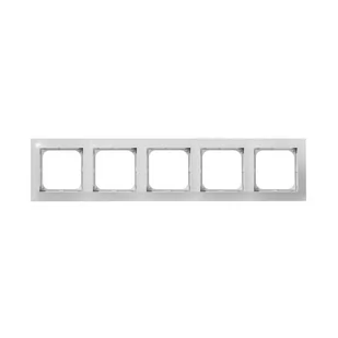 Ospel Ramka 5-krotna pozioma i pionowa, Impresja R-5Y/00, kolor biały - Klawisze i ramki - miniaturka - grafika 1