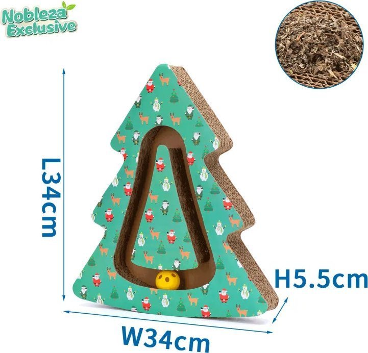 Nobleza Nobleza Exclusive drapak dla kota 2 w 1 w kształcie choinki Nobleza Exclusive drapak dla kota 2 w 1 w kształcie choinki