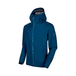 Kurtki męskie - Mammut Męska kurtka hardshell z kapturem Masao Light Hooded niebieski Poseidon 3XL - grafika 1