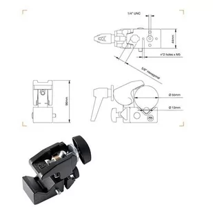 Manfrotto 635 Super-clamp 635 - Akcesoria do statywów - miniaturka - grafika 2