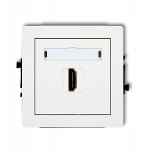 Gniazdo pojedyncze Karlik Deco DHDMI-3 HDMI 2.0 białe - Gniazdka elektryczne - miniaturka - grafika 1