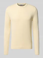 Swetry męskie - Sweter z dzianiny z okrągłym dekoltem - miniaturka - grafika 1