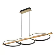 Lampy sufitowe - Wisząca lampa Almeria MD3913-3-3BWLT Zumaline LED 35W 3000K drewniany czarny - miniaturka - grafika 1