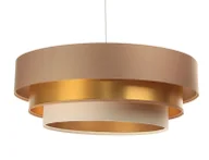 Lampy stojące - Beżowo-złota potrójna lampa wisząca glamour - S461 Kristor - miniaturka - grafika 1