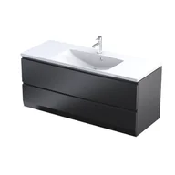 Szafki łazienkowe - Szafka łazienkowa pod umywalkę Oristo Brylant 120 cm czarny mat OR36-SD2S-120-8R - miniaturka - grafika 1