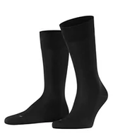Skarpetki męskie - FALKE Mężczyźni Skarpety Sensitive Malaga M SO Trwała Organiczna Bawełna bezuciskowe 1 Para, Czarny (Black 3000), 39-42 - miniaturka - grafika 1