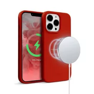 Etui i futerały do telefonów - Crong Color Cover Magnetic - Etui iPhone 13 Pro MagSafe (czerwony) - miniaturka - grafika 1