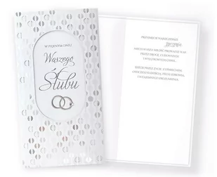 Kartka Na Ślub Z Życzeniami Elegancka Pm234 - Kartki okolicznościowe i zaproszenia - miniaturka - grafika 1