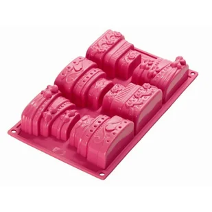 Pavoni PAV - Forma na ciasteczka TORCIKI x 6, różowa - Formy do ciast - miniaturka - grafika 2