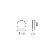 Lampy ogrodowe - Ideallux Ideal Lux LED kinkiet zewnętrzny Punto antracyt Ø 18 cm, metal - miniaturka - grafika 1