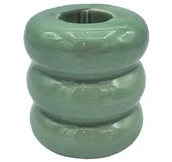 Świeczniki - Świecznik stołowy nowoczesny ceramiczny zielony - miniaturka - grafika 1