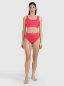 Stroje kąpielowe - 4F Dół od bikini damski - różowy L - miniaturka - grafika 1