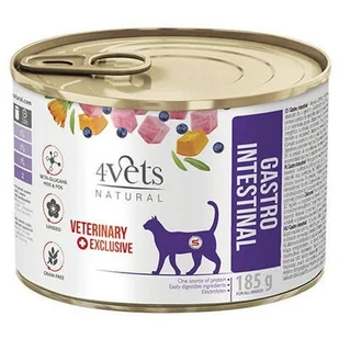 4vets Natural Gastro Intestinal Cat 6 x 185 g - Mokra karma dla kotów - miniaturka - grafika 1