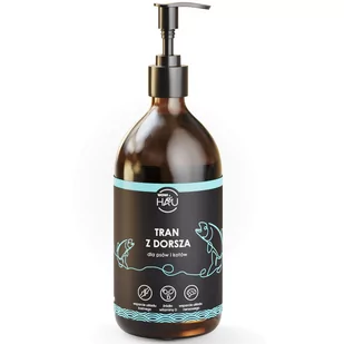 WOW HAU Tran z dorsza 500ml DLA PSA I kota - Suplementy i witaminy dla psów - miniaturka - grafika 1