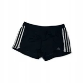 Spodenki damskie - Krótkie sportowe spodenki damskie czarne ADIDAS L - miniaturka - grafika 1