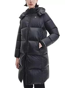 Calvin Klein Jeans Damskie Ck Mw puchowe długie puchowe płaszcze puchowe, Ck czarny, L - Płaszcze damskie - miniaturka - grafika 1
