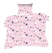 Pościel dla dzieci - Pościel 90x120 gwiazdki różowa Kids z poszewką 40x60 - miniaturka - grafika 1