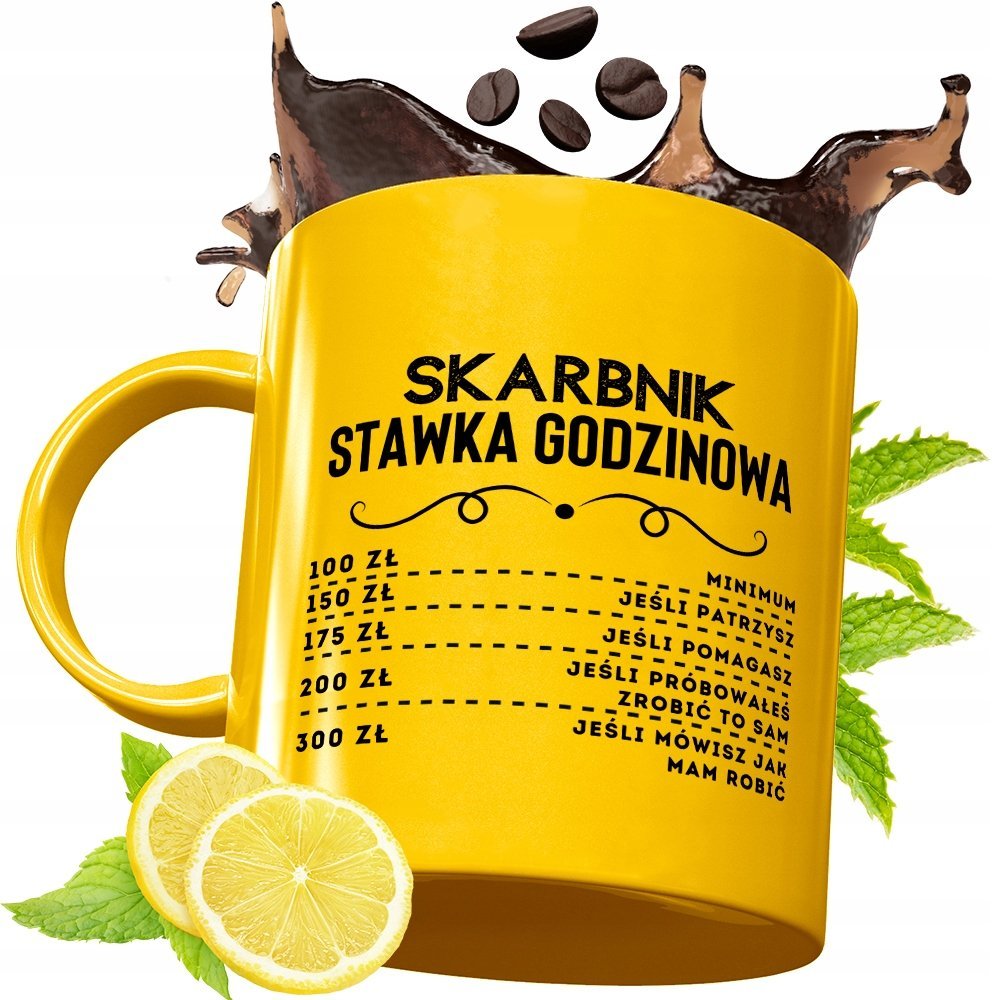 Złoty Kubek Premium Dla Skarbnika Prezent z Nadrukiem ze Zdjęciem + Opakowanie na prezent (wzór 02)