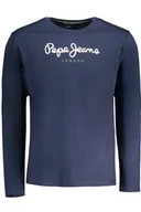 Koszulki męskie - NIEBIESKI T-SHIRT MĘSKI Z KRÓTKIM RĘKAWEM PEPE JEANS - Pepe Jeans - miniaturka - grafika 1