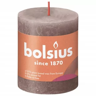 Rustykalne świece pieńkowe Shine, 4 szt., 80x68 mm, taupe Lumarko! - Aromaterapia - miniaturka - grafika 1