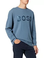 Bluzy męskie - BOSS Męska bluza Simo_za, Jasnoniebieski 438, M - miniaturka - grafika 1