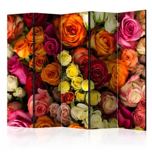 Parawan 5-częściowy - Bukiet róż II [Room Dividers] (rozmiar 225x172) - Parawany - miniaturka - grafika 1