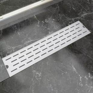vidaXL vidaXL Kratka odpływowa, liniowa, 530x140 mm, wzór linii, stal nierdzewna - Syfony - miniaturka - grafika 1