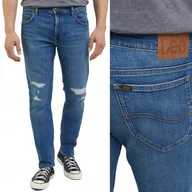 Spodnie męskie - Lee RIDER SLIM Solstice PRZETARCIA DOPASOWANE ZWĘŻANE DżINSY W33 L30 - miniaturka - grafika 1