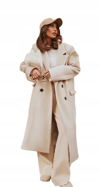 PRETTYLITTLETHING PŁASZCZ KLASYCZNY BEŻ 44 EKI