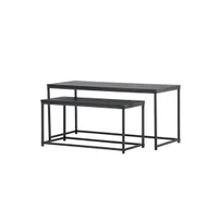 Ławy i stoliki kawowe - Staal stolik kawowy zestaw z 2 czarny. - miniaturka - grafika 1