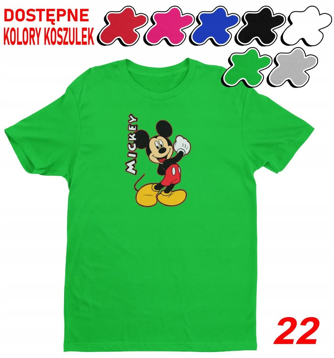 Dziecięca Koszulka Z Nadrukiem Duży Wybór Myszka Miki Różne -L 146-152