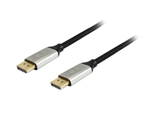 Equip 119262 kabel DisplayPort 2 m Aluminium, Czarny - Kable komputerowe i do monitorów - miniaturka - grafika 1