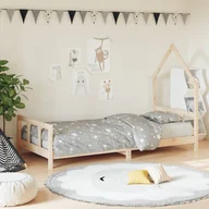 Łóżeczka i kojce - Rama łóżka dziecięcego, 90x190 cm, lite drewno sosnowe  Lumarko! - miniaturka - grafika 1