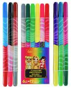 Kredki, ołówki, pastele i pisaki - Flamastry Dwustronne 6/12 Kolorów Rainbow High Astra - miniaturka - grafika 1