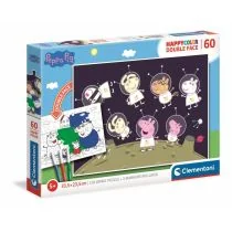 Clementoni Puzzle 60el Double Face Świnka Peppa 26096 - Puzzle - miniaturka - grafika 1