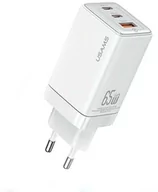 Ładowarki do telefonów - Ładowarka sieciowa Usams US-CC180 Sandru 2xUSB-C+USB 65W GaN PD3.0 QC3.0 Fast Charging biała (6958444905174) - miniaturka - grafika 1