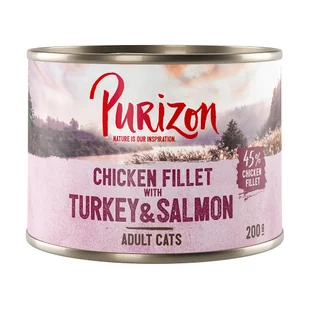 Purizon Purizon Adult, 6 x 200 g  - Filet z kurczaka z indykiem i łososiem - Mokra karma dla kotów - miniaturka - grafika 4