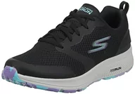 Trampki damskie - Skechers Damskie trampki GO Run CONSISTENT z czarnego materiału/lawendowego wykończenia, rozmiar 8, Czarne tekstylne, lawendowe wykończenie, 41 EU - miniaturka - grafika 1