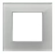 Klawisze i ramki - Ospel ARIA Ramka pojedyncza białe szkło ARIA R-1UGC/31/00 - miniaturka - grafika 1