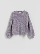 Swetry damskie - Reserved - Sweter z domieszką wełny - różowy - miniaturka - grafika 1