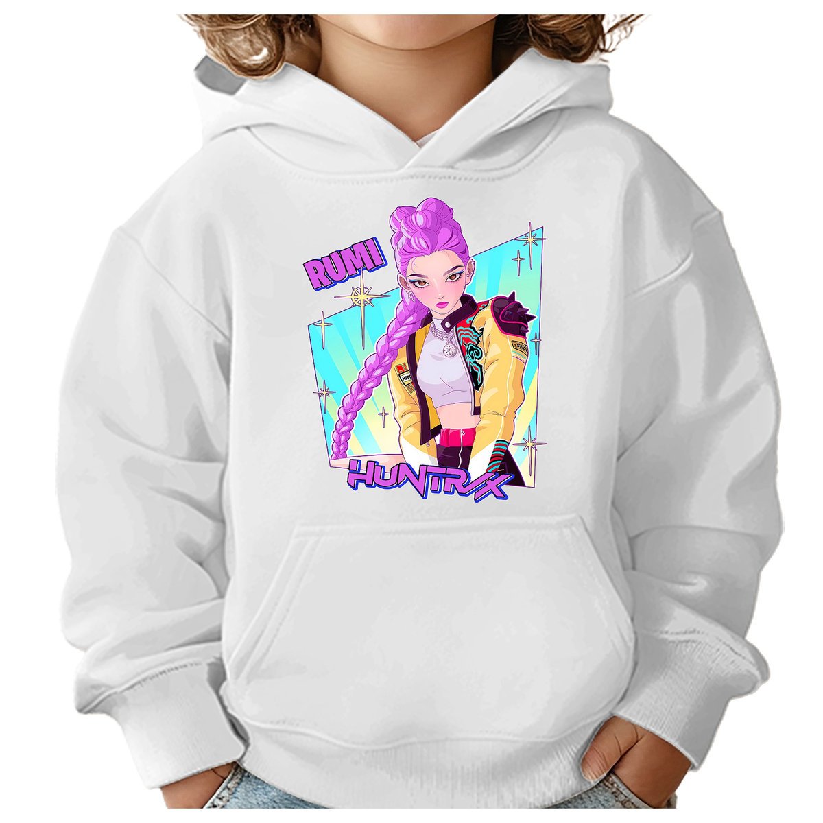 BLUZA DZIECIĘCA HUNTRIX RUMI KPOP 122-128 Z KAPTUREM BAWEŁNIANA JAKOŚĆ