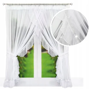 FIRANA GOTOWA FALBANA FIRANKA WOAL CYRKONIE BALKON 400X250 - Firany - miniaturka - grafika 1