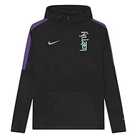 Bluzy dla chłopców - Nike Chłopięca bluza z kapturem Km Dry czarny/Fierce Purple/Hologram 116 - miniaturka - grafika 1