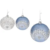 Bombki - Bombka z brokatowym zdobieniem 10 cm mix - miniaturka - grafika 1